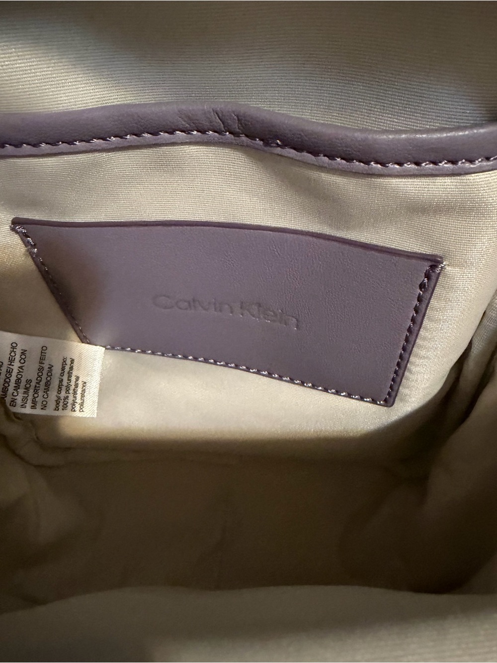 Calvin Klein Lavender cK Mini Convertable Backpack - Picture 5 of 6